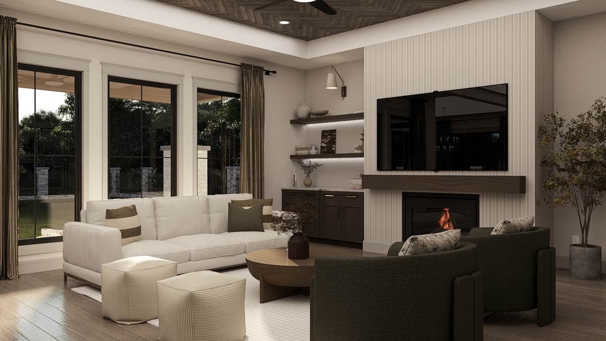Plan 623585DJ: Modern Cottage House Plan with Open Living, Main-Level Master, and Optional Basement - Image #10 - Cottage, Modern