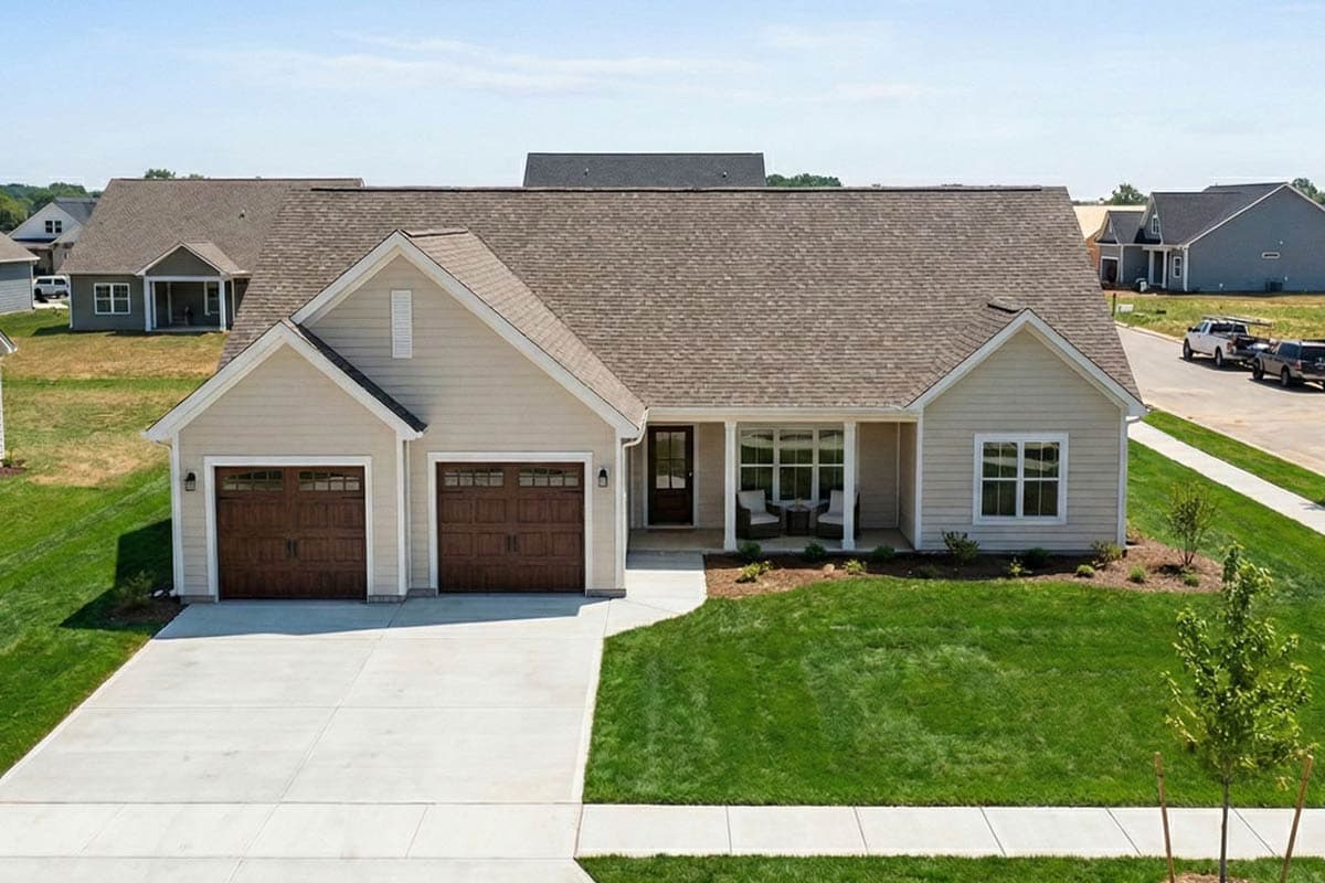 Plan image - 623586DJ:Country Ranch House Plan with Split Beds and Butler Pantry