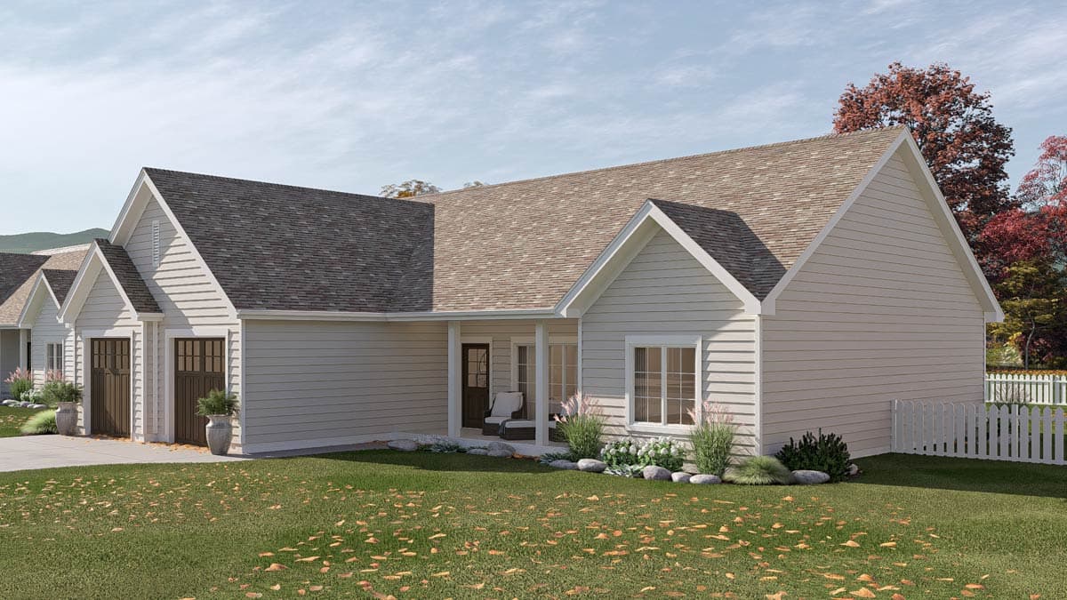 Plan 623586DJ: Country Ranch House Plan with Split Beds and Butler Pantry - Image #8 - Country, Ranch, Traditional