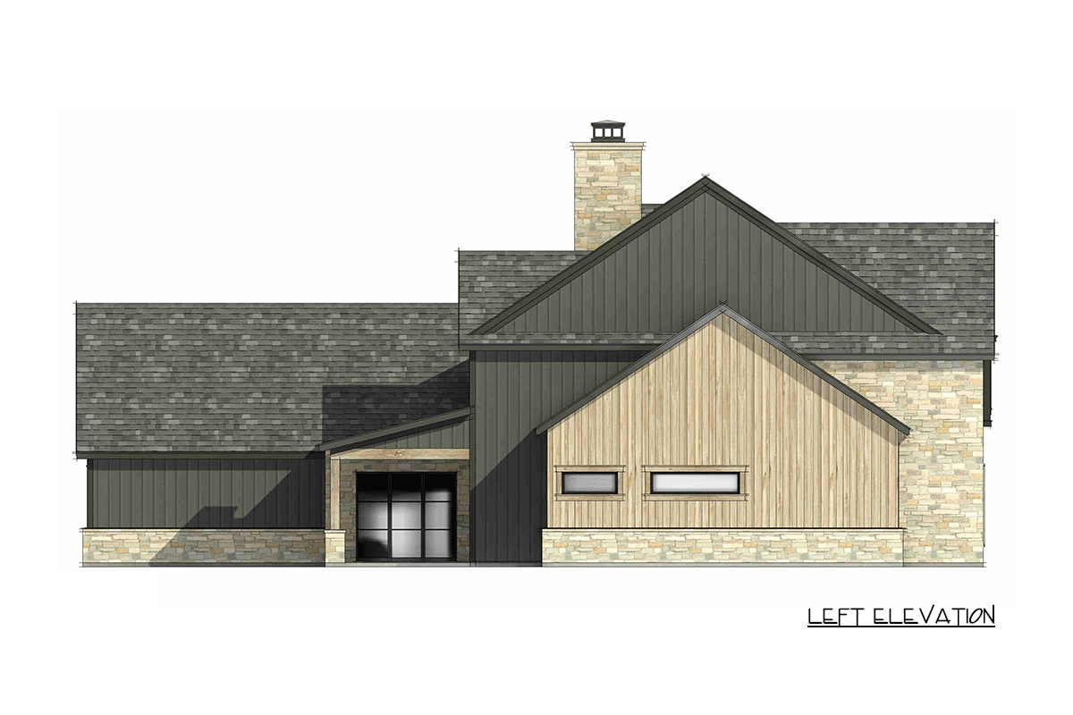 Plan 818195JSS: Luxurious 4-Bed Modern Farmhouse Plan with a Two-Story Great Room - Image #7 - Contemporary, Modern Farmhouse, New American, Transitional, Tudor