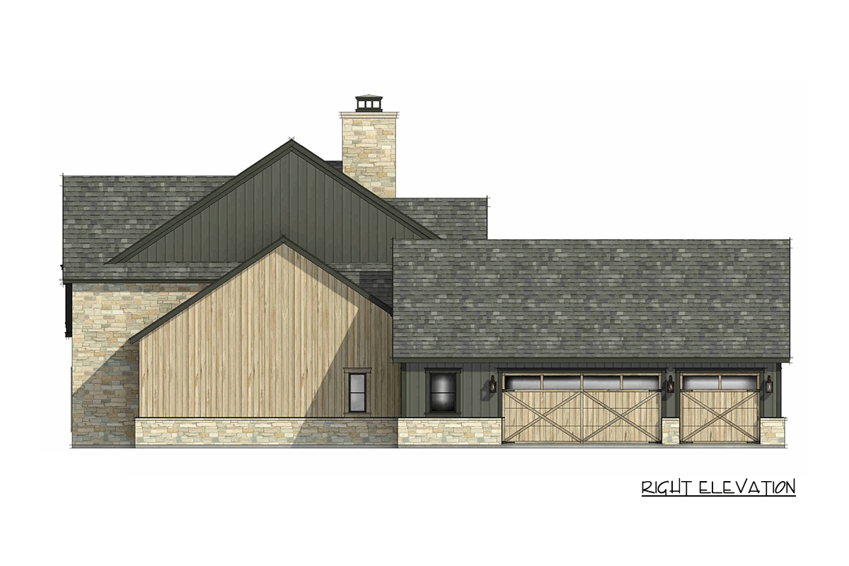 Plan 818195JSS: Luxurious 4-Bed Modern Farmhouse Plan with a Two-Story Great Room - Image #9 - Contemporary, Modern Farmhouse, New American, Transitional, Tudor