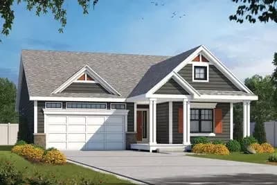 Inviting Craftsman Ranch House Plan with Sunroom and Main Level Master Suite
