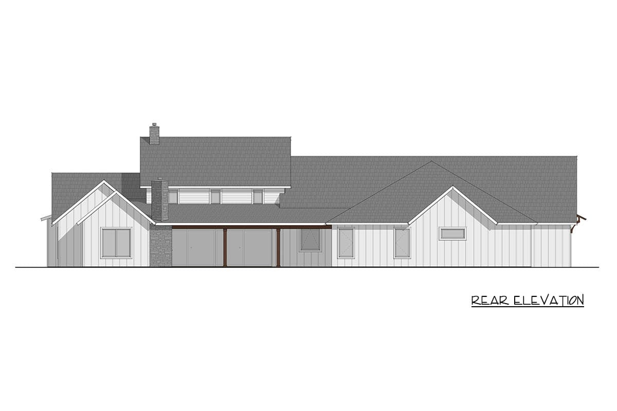 Plan 405073FDC: 3-Bedroom Hill Country Modern Farmhouse House Plan with 4-Car Garage - Image #7 - Hill Country, Modern Farmhouse, Traditional, Transitional