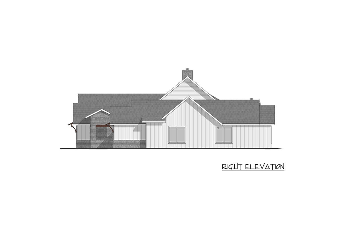 Plan 405073FDC: 3-Bedroom Hill Country Modern Farmhouse House Plan with 4-Car Garage - Image #8 - Hill Country, Modern Farmhouse, Traditional, Transitional