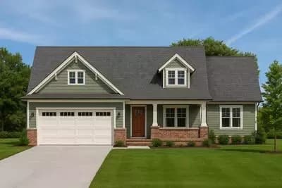 Craftsman House Plan with Main Level Master and Finished Lower Level