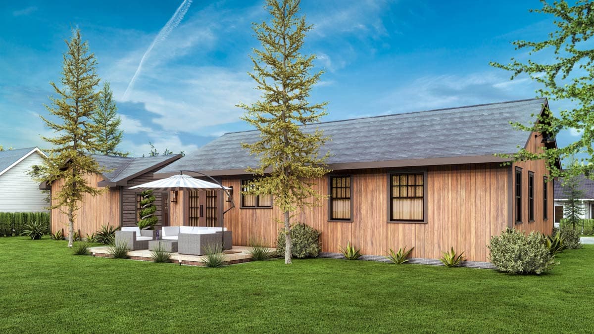 Plan 25938GE: Rustic Mountain Cabin House Plan with 2 Beds and Home Office - Image #7 - Cabin, Cottage, Mountain, Rustic, Traditional