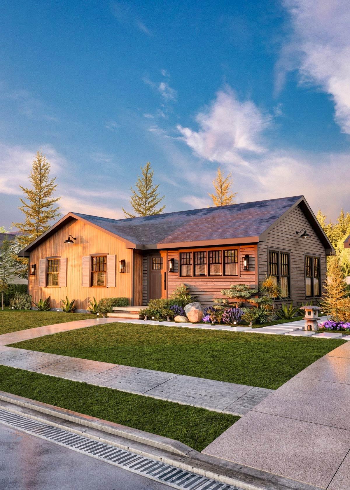 Plan 25938GE: Rustic Mountain Cabin House Plan with 2 Beds and Home Office - Image #13 - Cabin, Cottage, Mountain, Rustic, Traditional