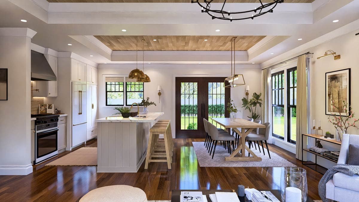 Plan 25938GE: Rustic Mountain Cabin House Plan with 2 Beds and Home Office - Image #16 - Cabin, Cottage, Mountain, Rustic, Traditional