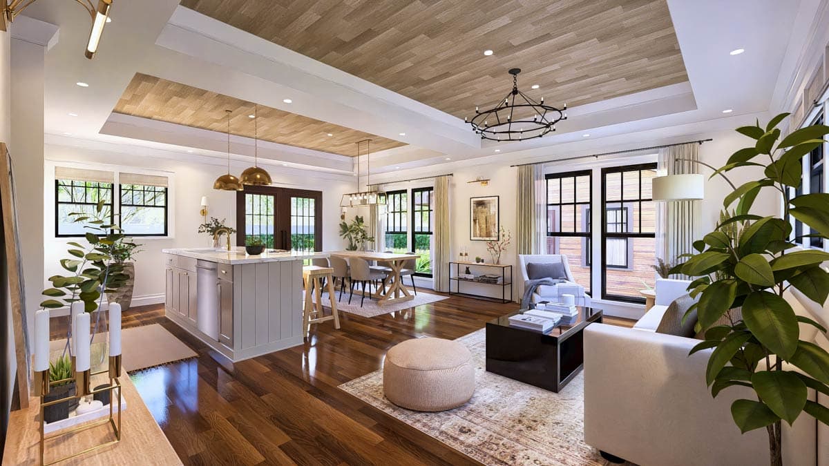 Plan 25938GE: Rustic Mountain Cabin House Plan with 2 Beds and Home Office - Image #19 - Cabin, Cottage, Mountain, Rustic, Traditional