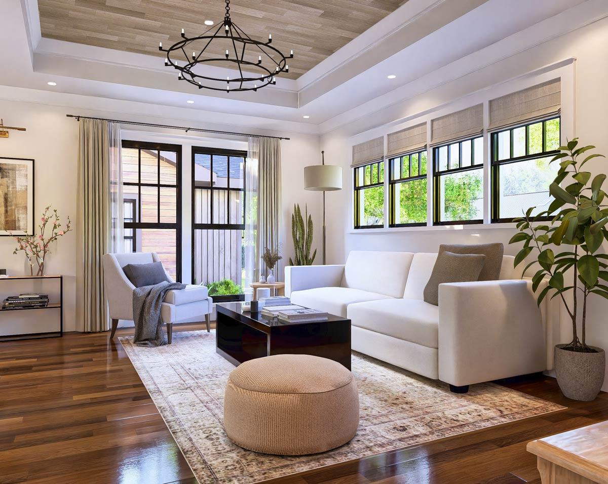 Plan 25938GE: Rustic Mountain Cabin House Plan with 2 Beds and Home Office - Image #20 - Cabin, Cottage, Mountain, Rustic, Traditional