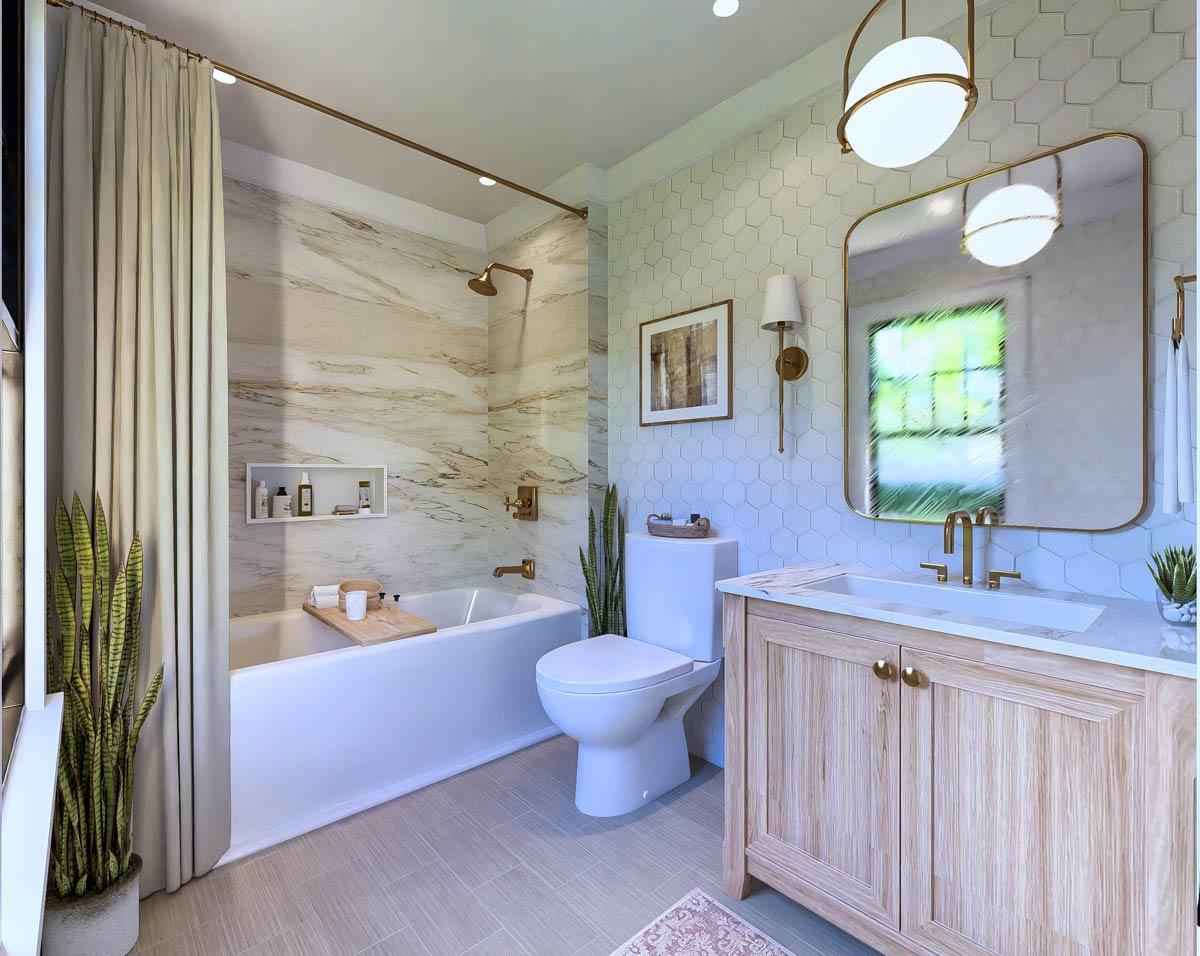 Plan 25938GE: Rustic Mountain Cabin House Plan with 2 Beds and Home Office - Image #22 - Cabin, Cottage, Mountain, Rustic, Traditional