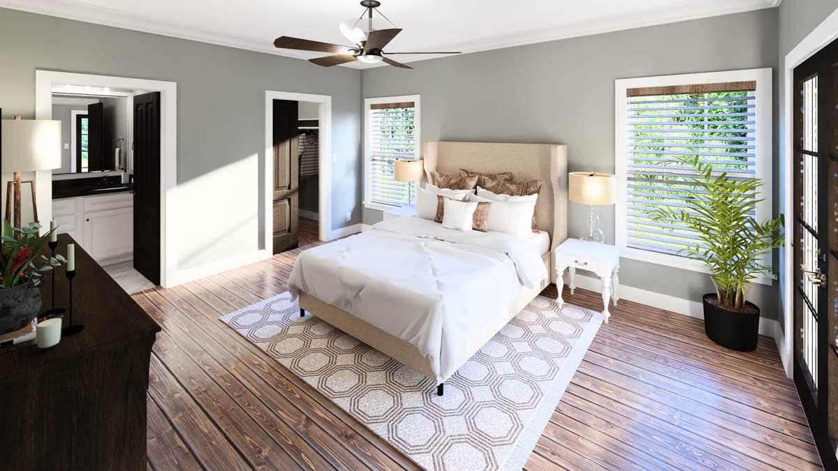 Plan 25075DH: Modern Farmhouse House Plan: 3 Beds, First-Floor Master, Dual Porches - Image #7 - Country, Farmhouse, Modern Farmhouse, Southern