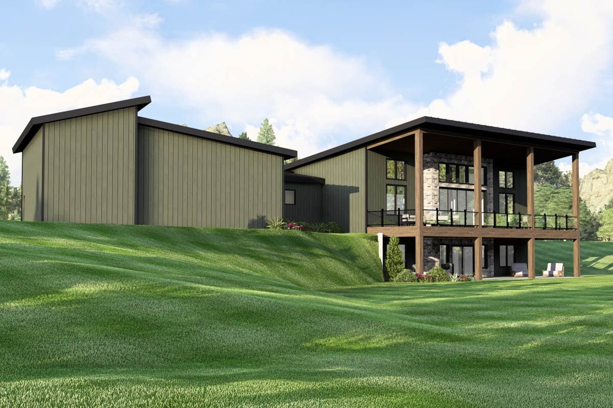 Plan 135406GRA: Expansive Modern Mountain House Plan with Walkout Basement and RV Garage - Image #5 - Contemporary, Modern, Mountain, New American, Vacation