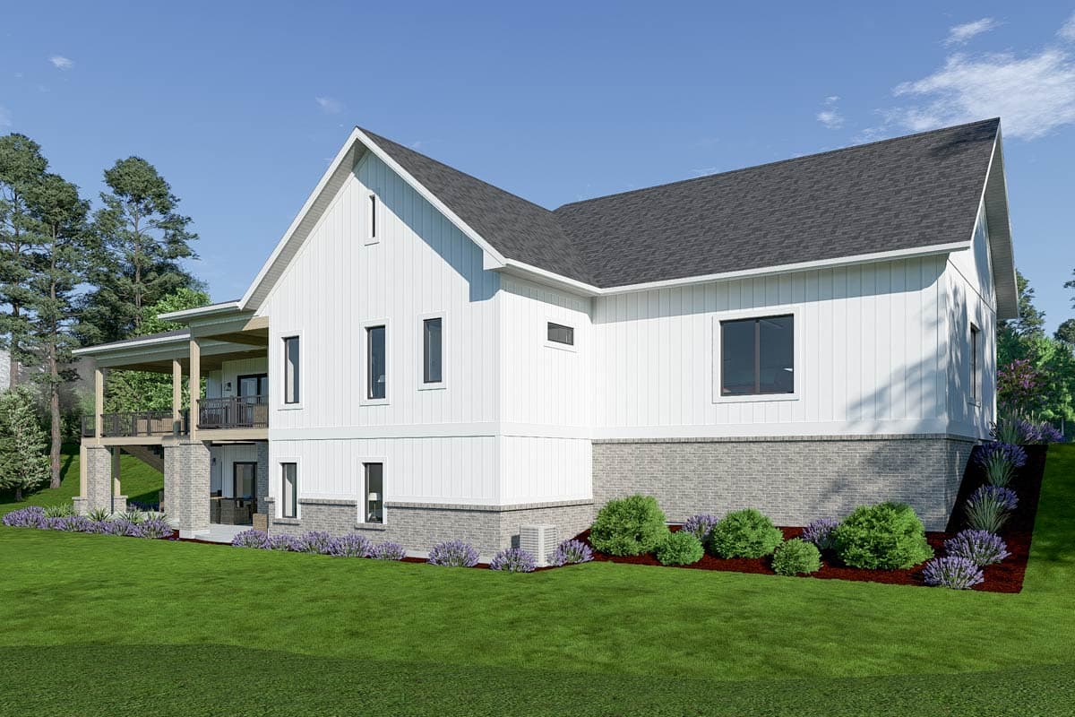 Plan 64563SC: Flexible New American Ranch House Plan: Main-Level Master and Walkout Lower Level - Image #5 - New American, Ranch
