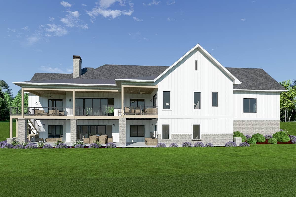 Plan 64563SC: Flexible New American Ranch House Plan: Main-Level Master and Walkout Lower Level - Image #6 - New American, Ranch