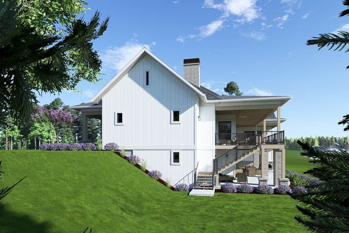 Plan 64563SC: Flexible New American Ranch House Plan: Main-Level Master and Walkout Lower Level - Image #8 - New American, Ranch