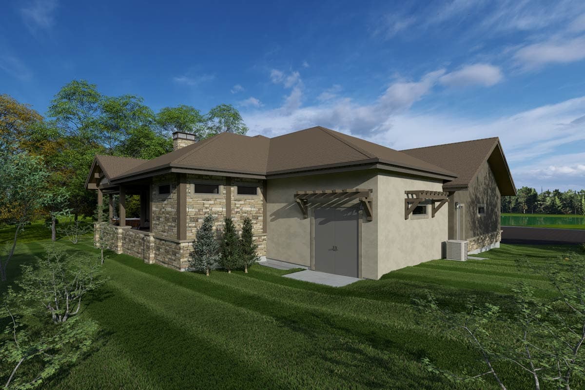 Plan 64564SC: Craftsman Mountain Ranch House Plan with Expansive Porches and 3-Car Garage - Image #6 - Craftsman, Mountain, Ranch