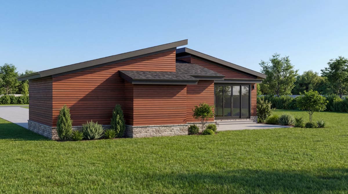 Plan 70946MK: Modern Ranch House Plan with Split Bedroom Layout and Vaulted Ceilings - Image #5 - Contemporary, Modern, Ranch