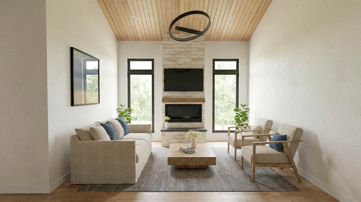 Plan 70946MK: Modern Ranch House Plan with Split Bedroom Layout and Vaulted Ceilings - Image #9 - Contemporary, Modern, Ranch