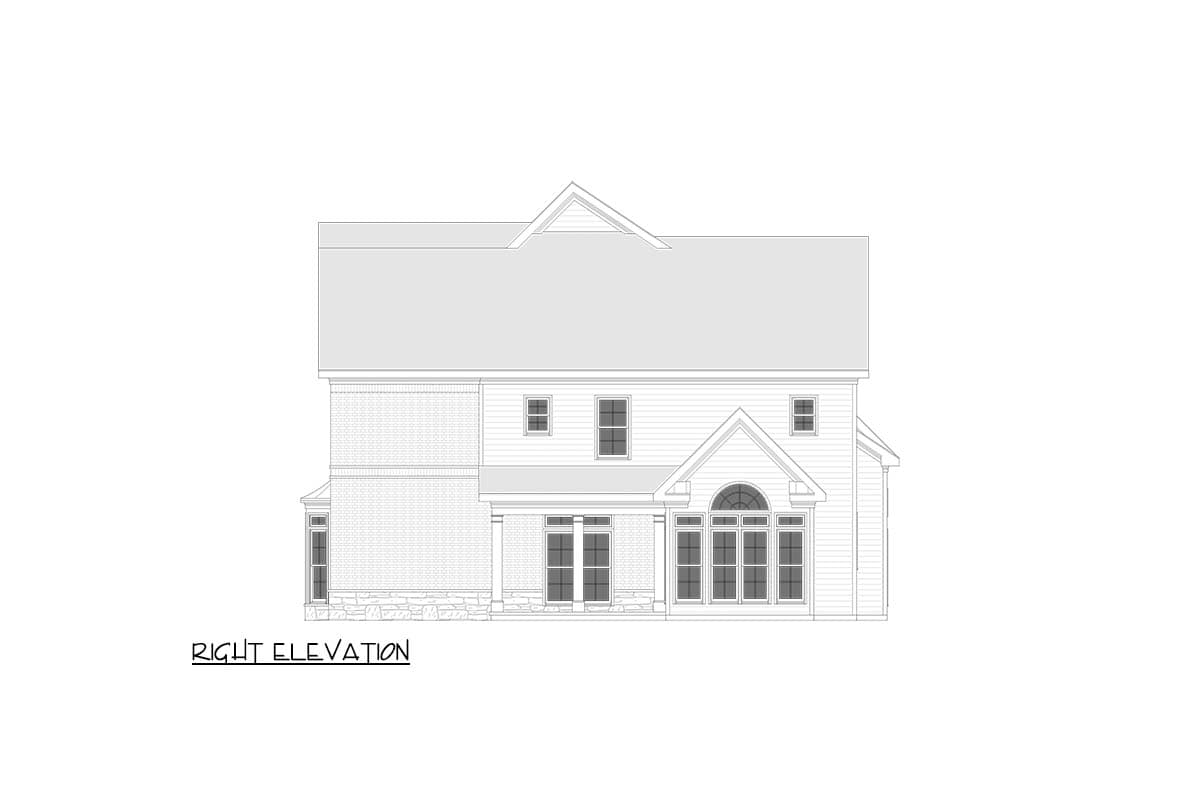 Plan 750003LDG: Stunning French Country House Plan with 4 Beds, Sunroom, and Upstairs Master - Image #6 - French Country, Transitional