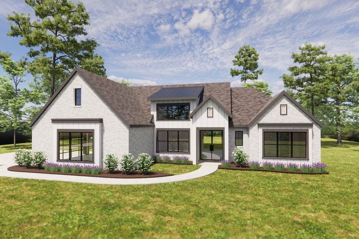 Plan 440043PWL: Modern Farmhouse House Plan with 3 Beds, 3-Car Garage ...