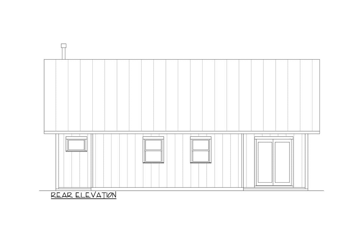 Plan 470315REY: Charming 2-Bedroom Cottage House Plan with Covered Porch - Image #5 - Cottage, Country, New American, Traditional
