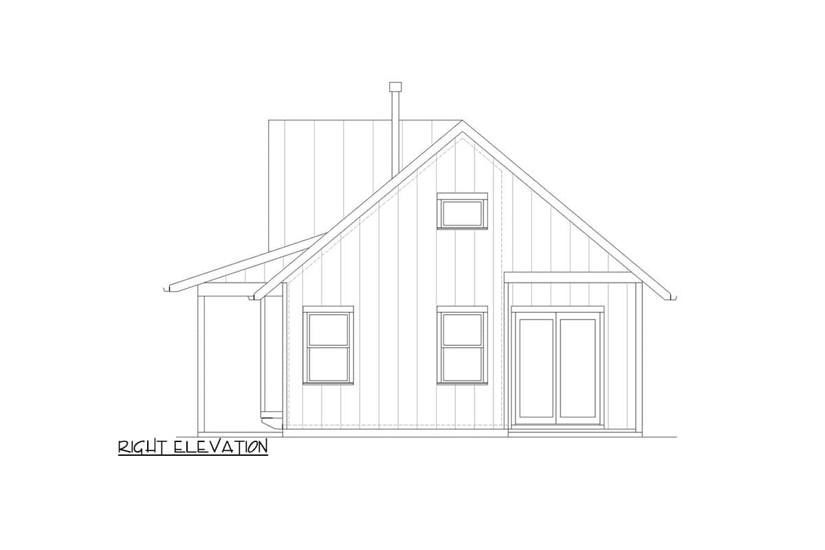 Plan 470315REY: Charming 2-Bedroom Cottage House Plan with Covered Porch - Image #6 - Cottage, Country, New American, Traditional