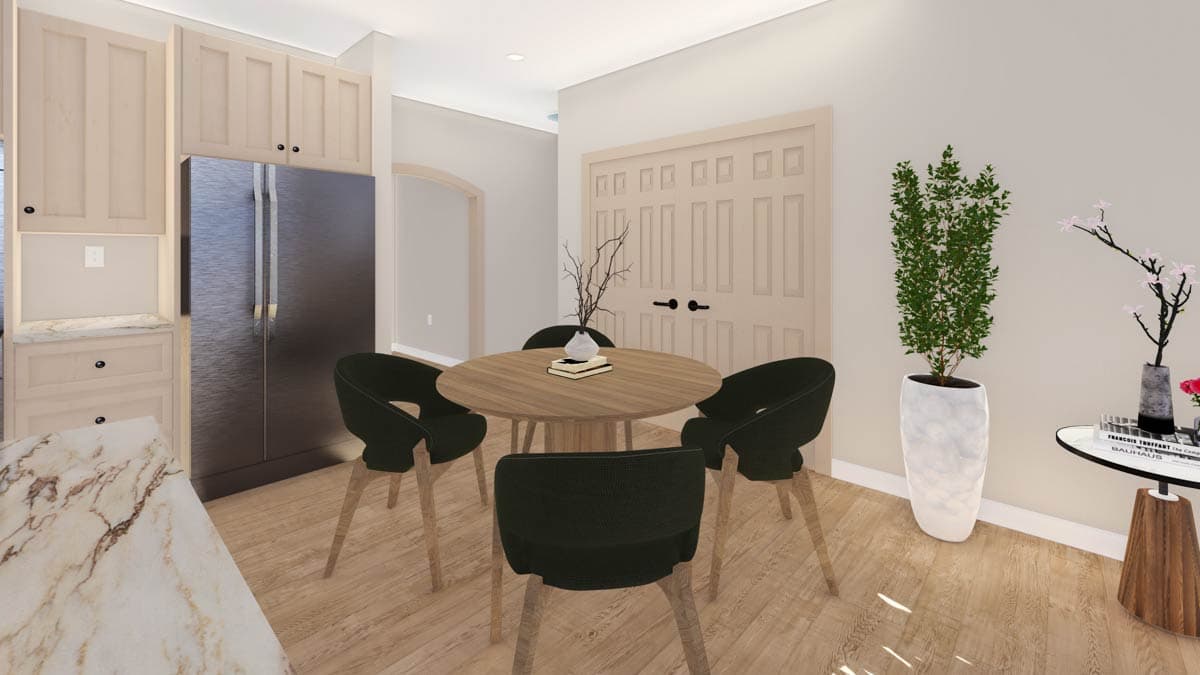 Plan 61685UT: Traditional 3-Bedroom House Plan: Open Living, Main-Level Master - Image #6 - Traditional