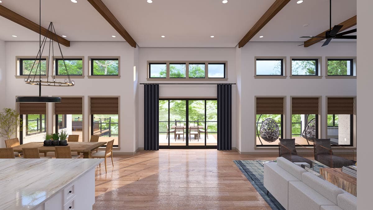 Plan 61688UT: Contemporary Farmhouse House Plan with Split Bedrooms and 3-Car Garage - Image #9 - Contemporary, Modern Farmhouse
