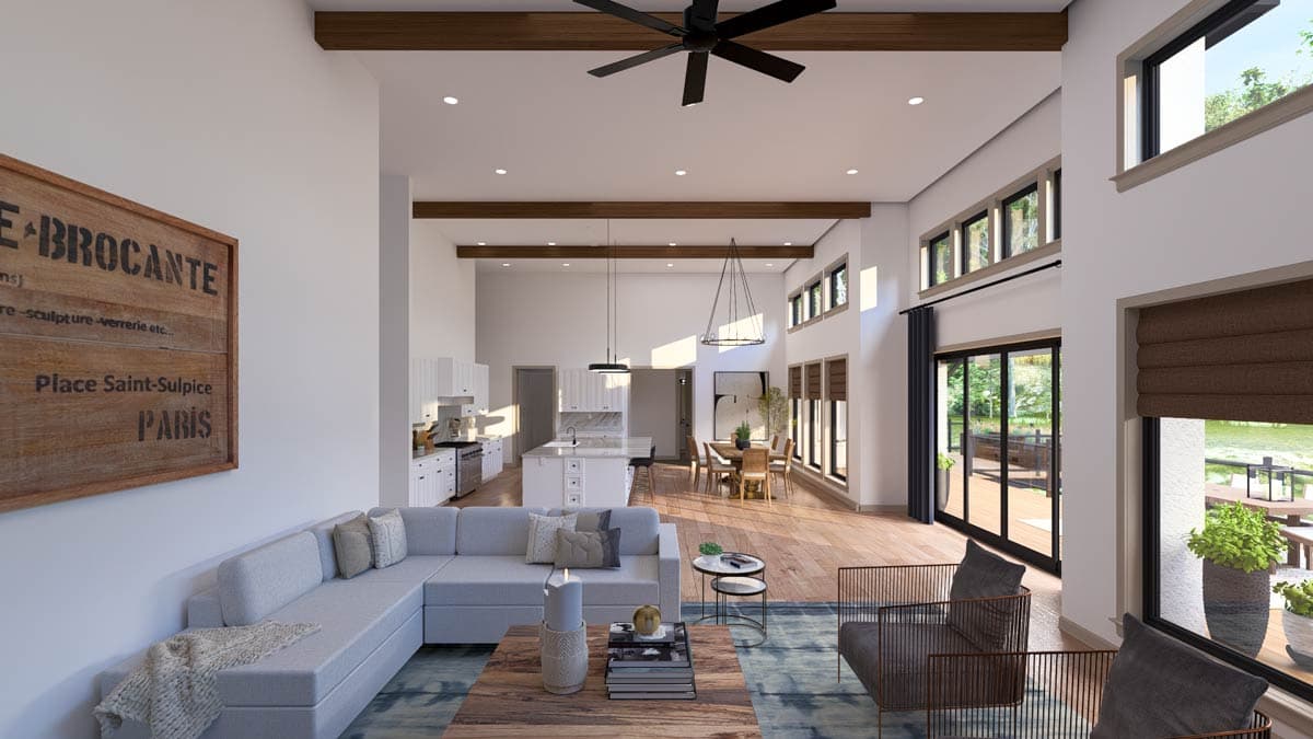 Plan 61688UT: Contemporary Farmhouse House Plan with Split Bedrooms and 3-Car Garage - Image #13 - Contemporary, Modern Farmhouse