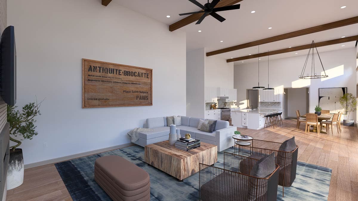 Plan 61688UT: Contemporary Farmhouse House Plan with Split Bedrooms and 3-Car Garage - Image #14 - Contemporary, Modern Farmhouse