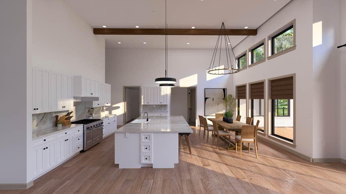 Plan 61688UT: Contemporary Farmhouse House Plan with Split Bedrooms and 3-Car Garage - Image #15 - Contemporary, Modern Farmhouse