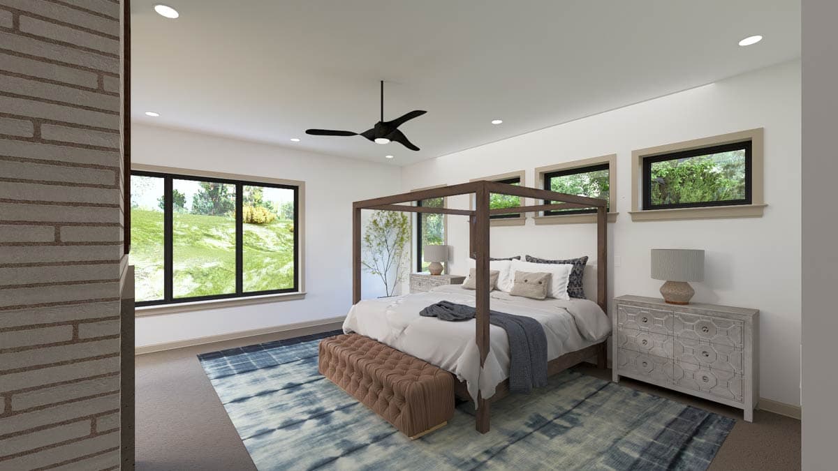 Plan 61688UT: Contemporary Farmhouse House Plan with Split Bedrooms and 3-Car Garage - Image #25 - Contemporary, Modern Farmhouse