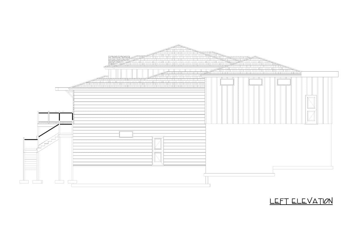 Plan 61688UT: Contemporary Farmhouse House Plan with Split Bedrooms and 3-Car Garage - Image #33 - Contemporary, Modern Farmhouse