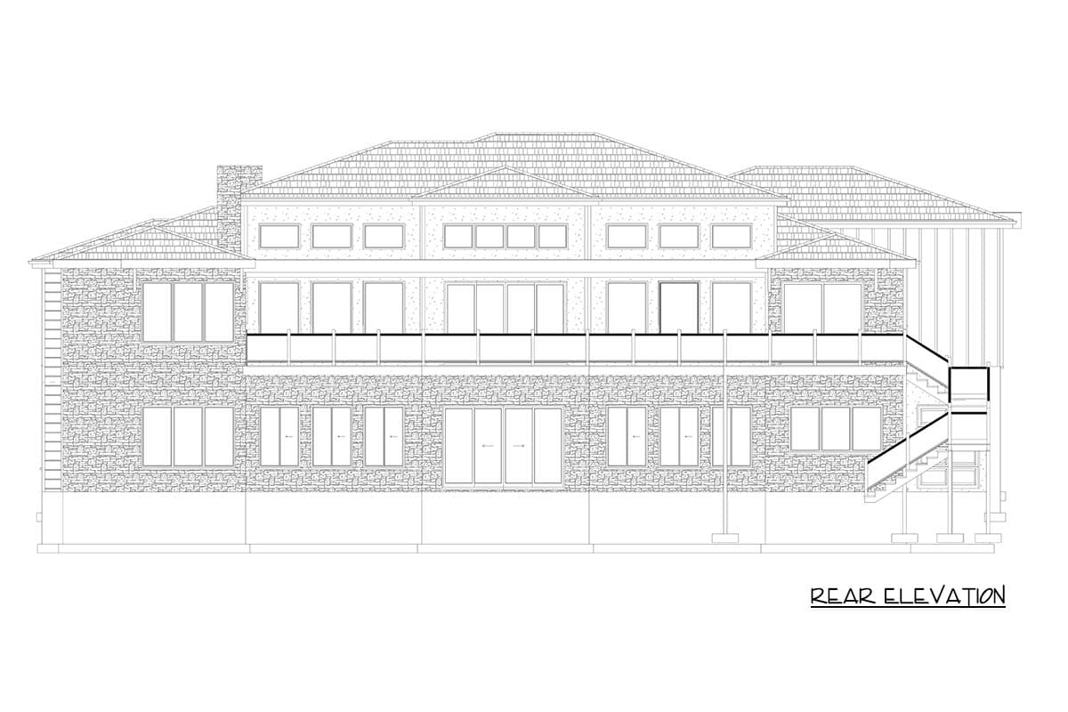 Plan 61688UT: Contemporary Farmhouse House Plan with Split Bedrooms and 3-Car Garage - Image #34 - Contemporary, Modern Farmhouse