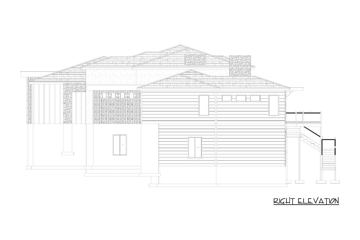 Plan 61688UT: Contemporary Farmhouse House Plan with Split Bedrooms and 3-Car Garage - Image #35 - Contemporary, Modern Farmhouse