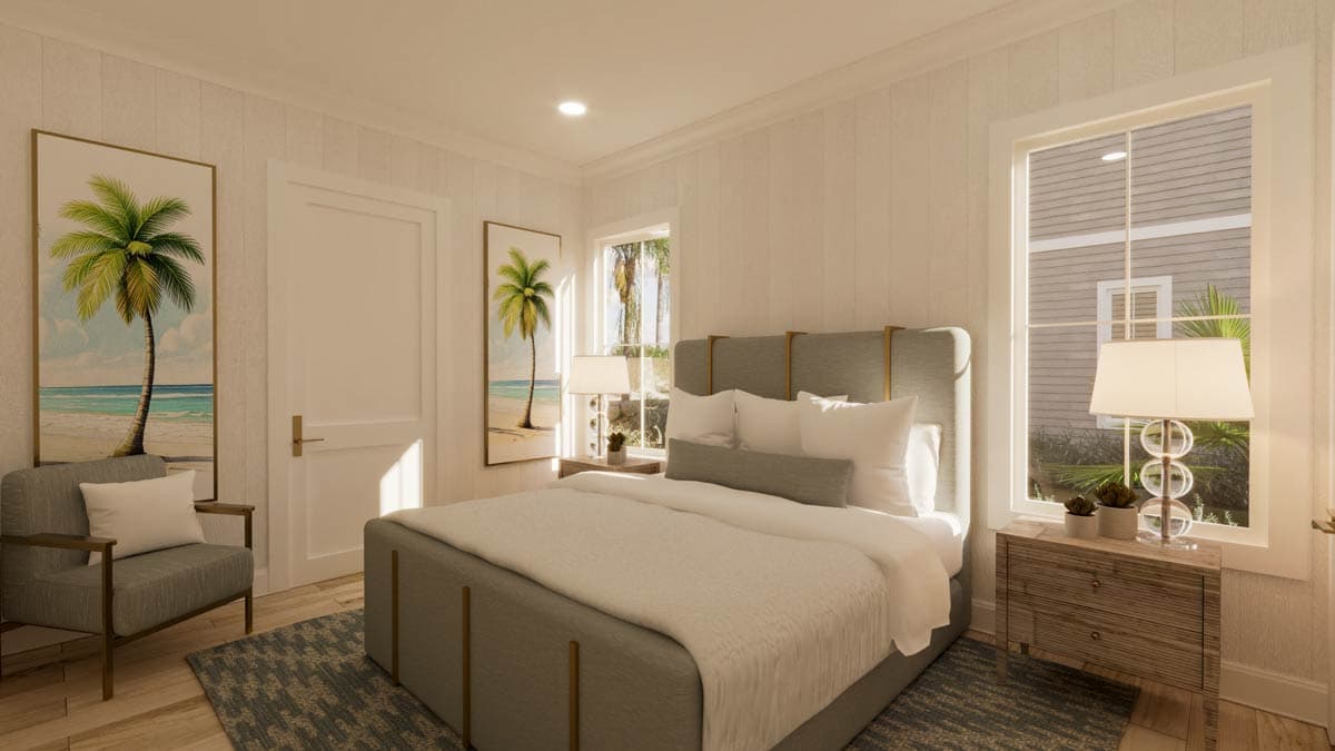 Plan 820011WSF: Grand Coastal Duplex House Plan with 8 Suites, Rooftop Decks - Image #8 - Beach, Coastal, Farmhouse, Florida-Style