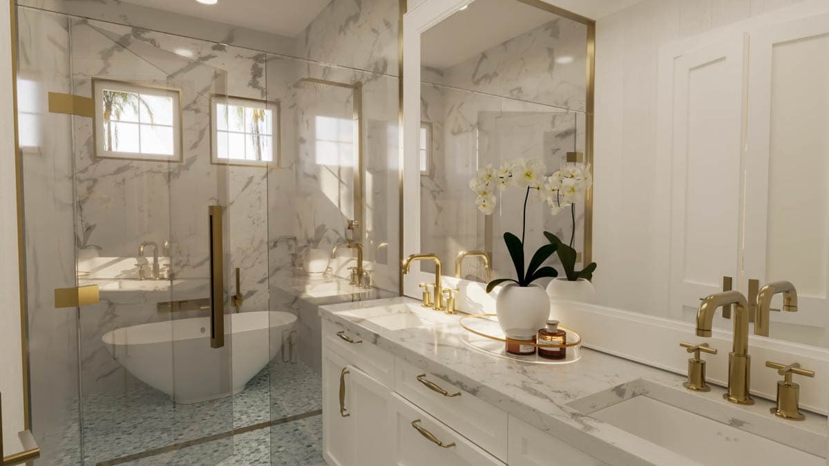 Plan 820011WSF: Grand Coastal Duplex House Plan with 8 Suites, Rooftop Decks - Image #9 - Beach, Coastal, Farmhouse, Florida-Style