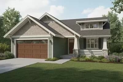 Inviting Craftsman Cottage House Plan: 3 Beds, 2 Baths, Mudroom