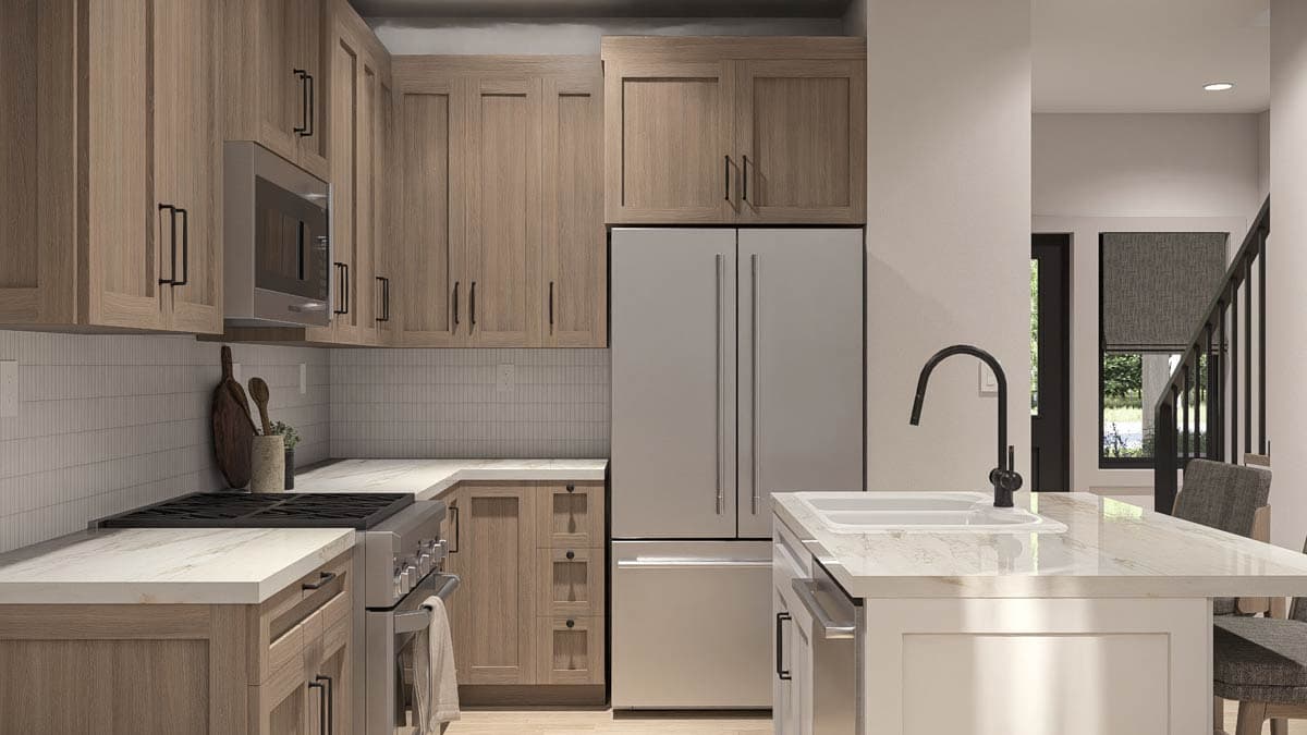 Plan 623589DJ: Charming Narrow Lot 3-Bedroom Traditional House Plan with Upstairs Master - Image #15 - Traditional