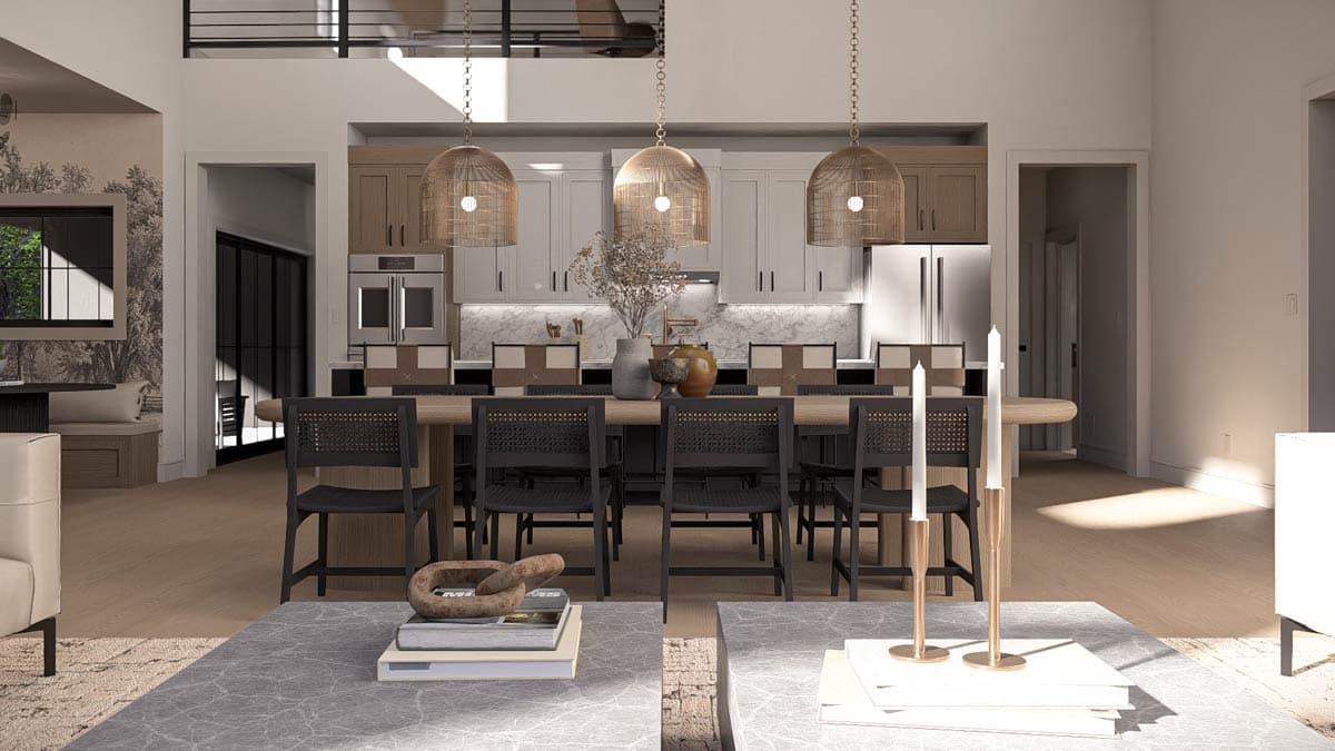 Plan 623591DJ: Contemporary Barndominium House Plan with Two-Story Great Room and 4-Car Garage - Image #11 - Barndominium, Contemporary, Scandinavian