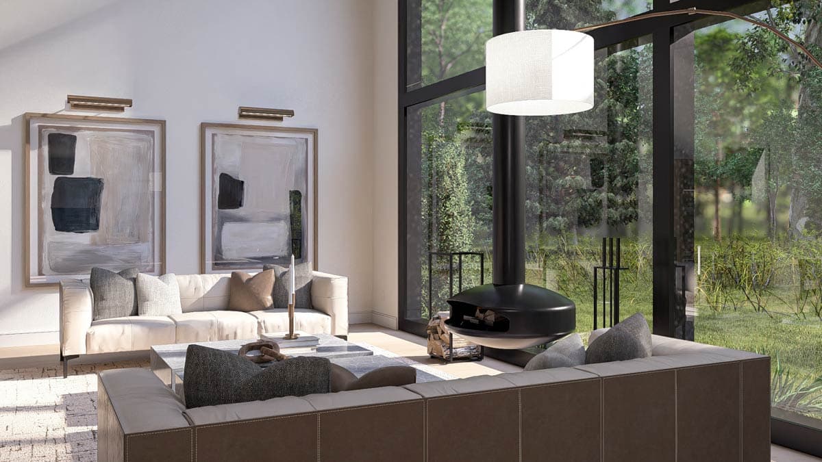 Plan 623591DJ: Contemporary Barndominium House Plan with Two-Story Great Room and 4-Car Garage - Image #13 - Barndominium, Contemporary, Scandinavian