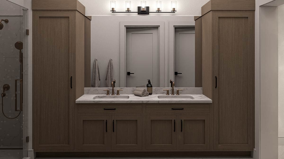 Plan 623591DJ: Contemporary Barndominium House Plan with Two-Story Great Room and 4-Car Garage - Image #23 - Barndominium, Contemporary, Scandinavian