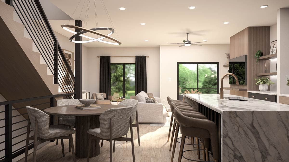 Plan 623592DJ: Sleek Three-Story Contemporary House Plan with Balcony and Loft - Image #9 - Contemporary