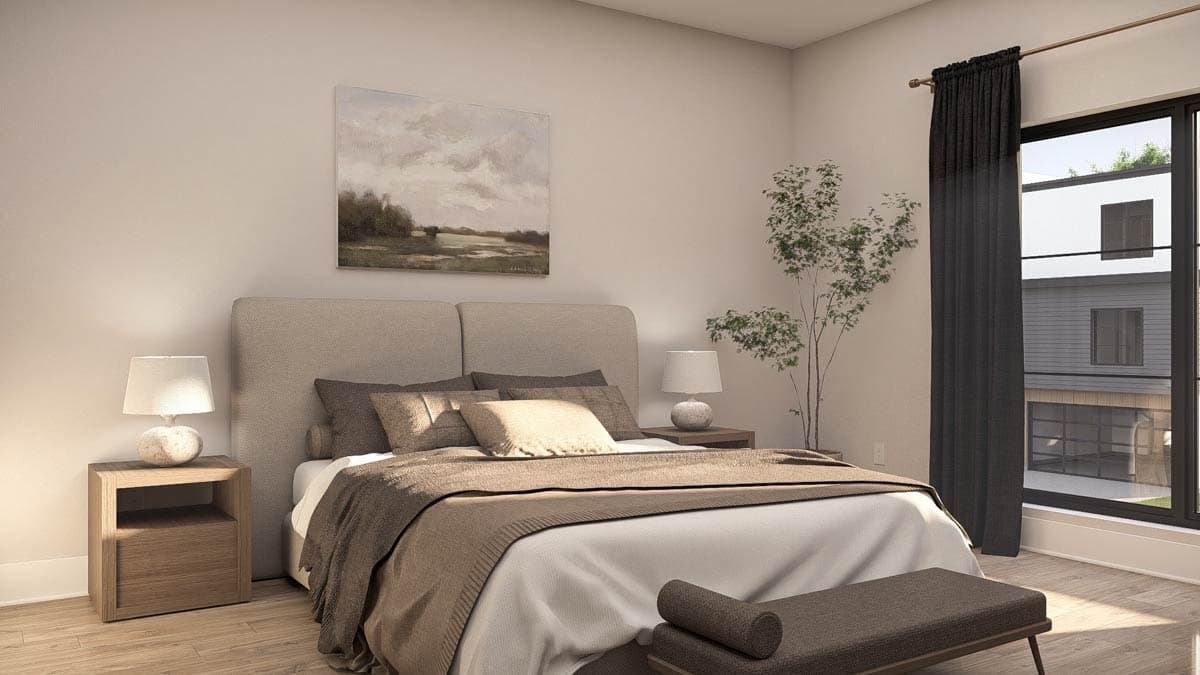 Plan 623592DJ: Sleek Three-Story Contemporary House Plan with Balcony and Loft - Image #14 - Contemporary