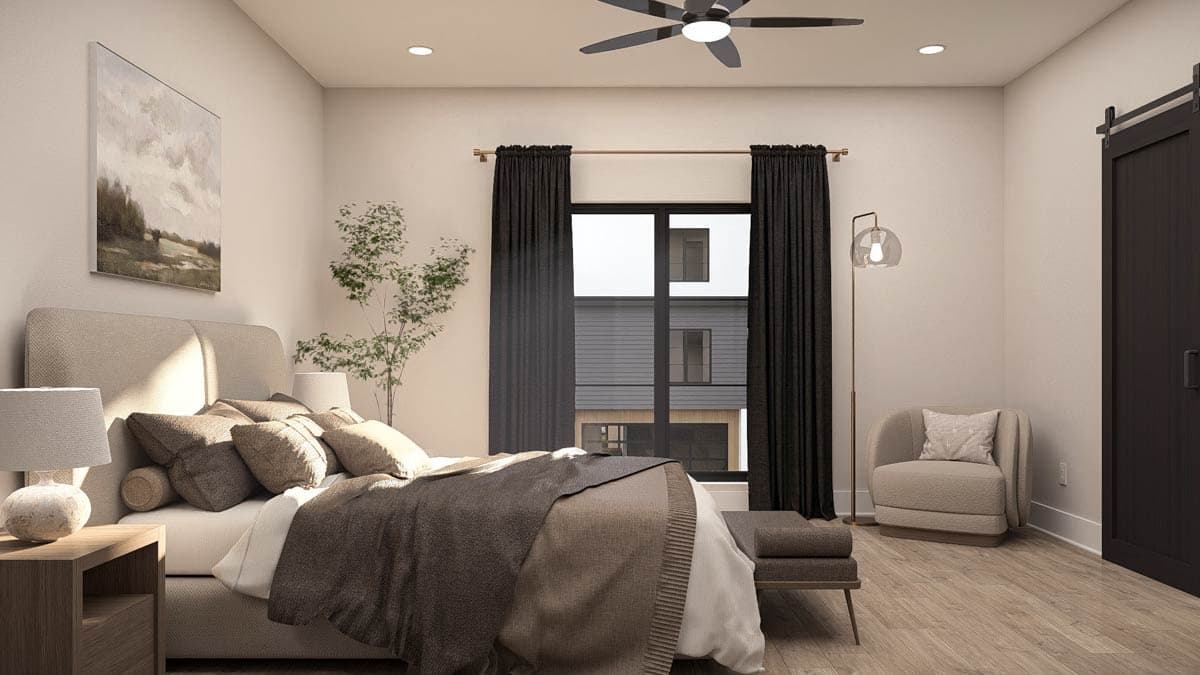 Plan 623592DJ: Sleek Three-Story Contemporary House Plan with Balcony and Loft - Image #18 - Contemporary