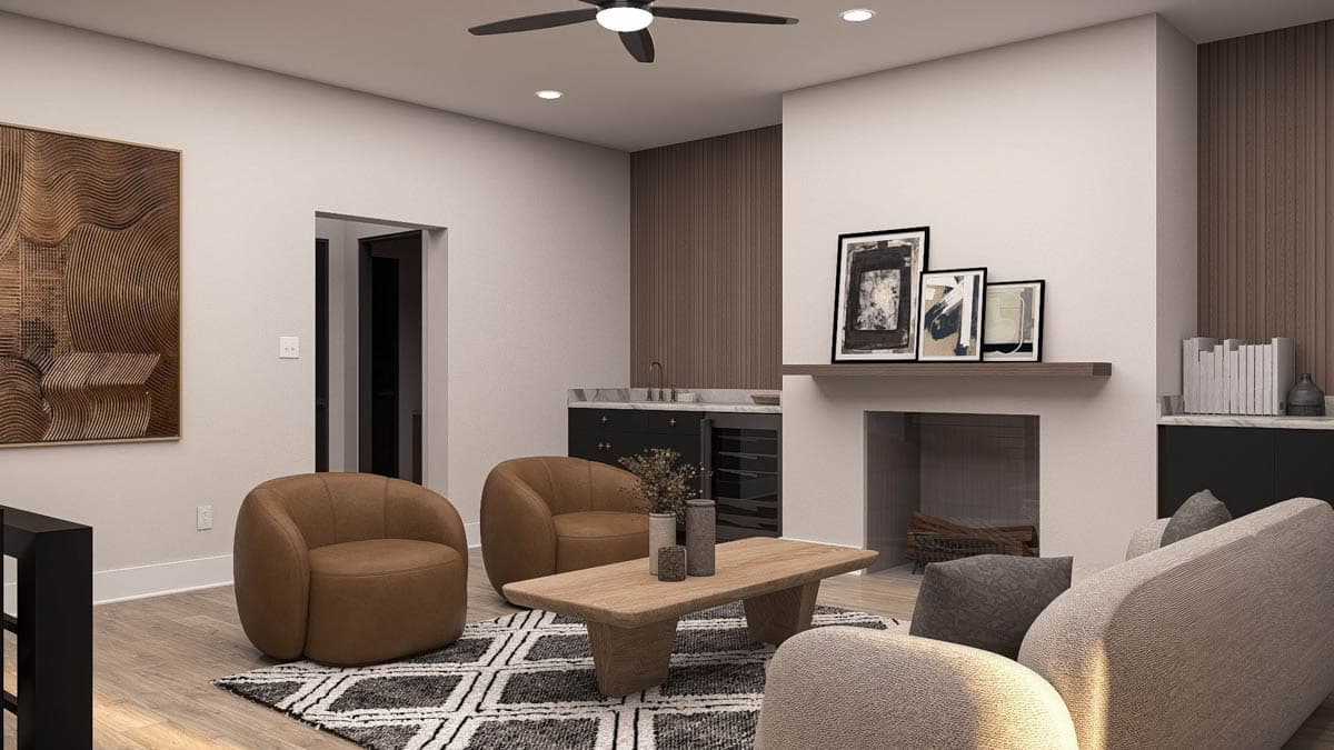 Plan 623592DJ: Sleek Three-Story Contemporary House Plan with Balcony and Loft - Image #17 - Contemporary