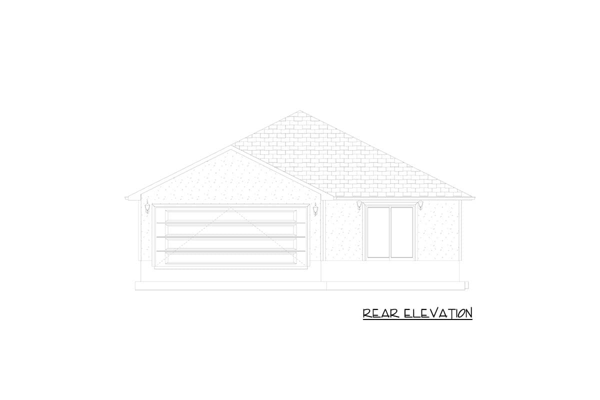Plan 61689UT: Inviting 3-Bedroom Ranch House Plan with Home Office and Rear Garage - Image #11 - Country, Ranch, Traditional