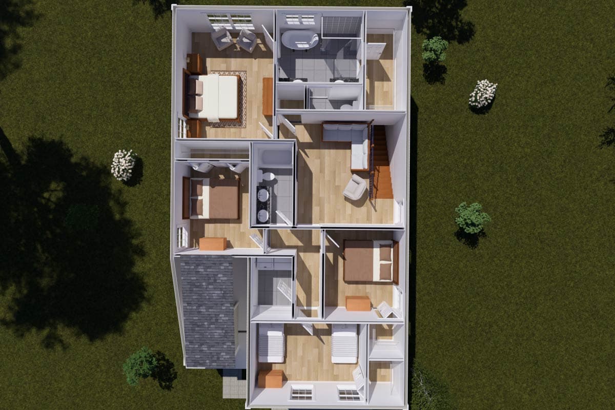 Plan 52508WM: Traditional 4-Bed House Plan with Upstairs Master and Loft - Image #15 - Traditional