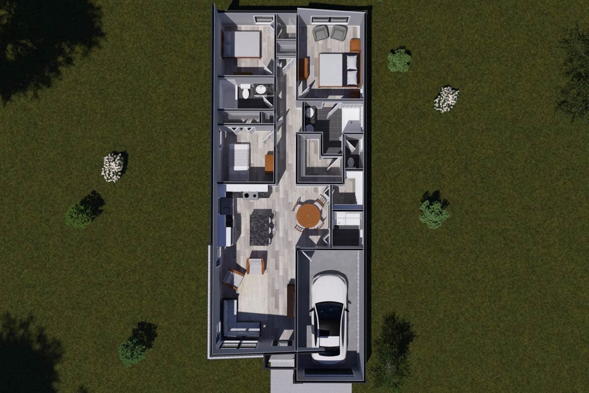 Plan 52509WM: Northwest Contemporary House Plan: 3 Beds, Main-Level Master Suite - Image #13 - Contemporary, Northwest